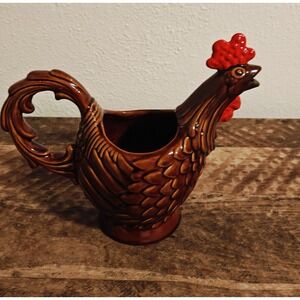 Vintage haeger pottery Rooster Pitcher